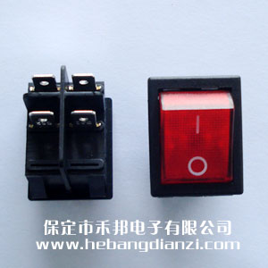 優(yōu)質(zhì)KCD2-201船型開關(guān) 紅色