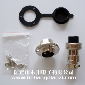 航空插頭 GX19-2P帶法蘭